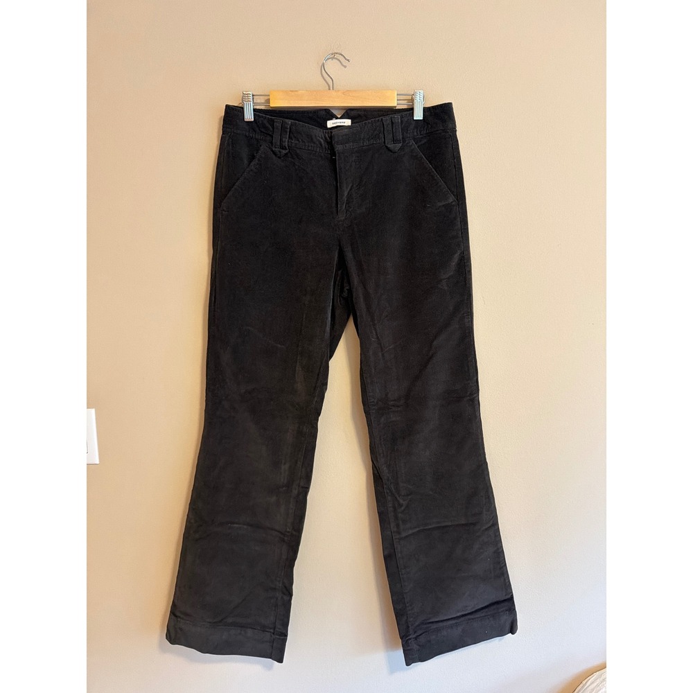 Dockers Black Corduroy Straight Leg Pants Size 8M Cotton Stretch